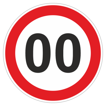 Знак «Ограничение скорости», ОЗ-8 (диаметр 160 мм, С/О пленка)